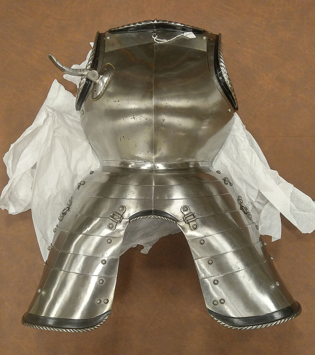 Armor, Steel, leather, German, Landshut; greaves and sabatons, German, Augsburg (?)