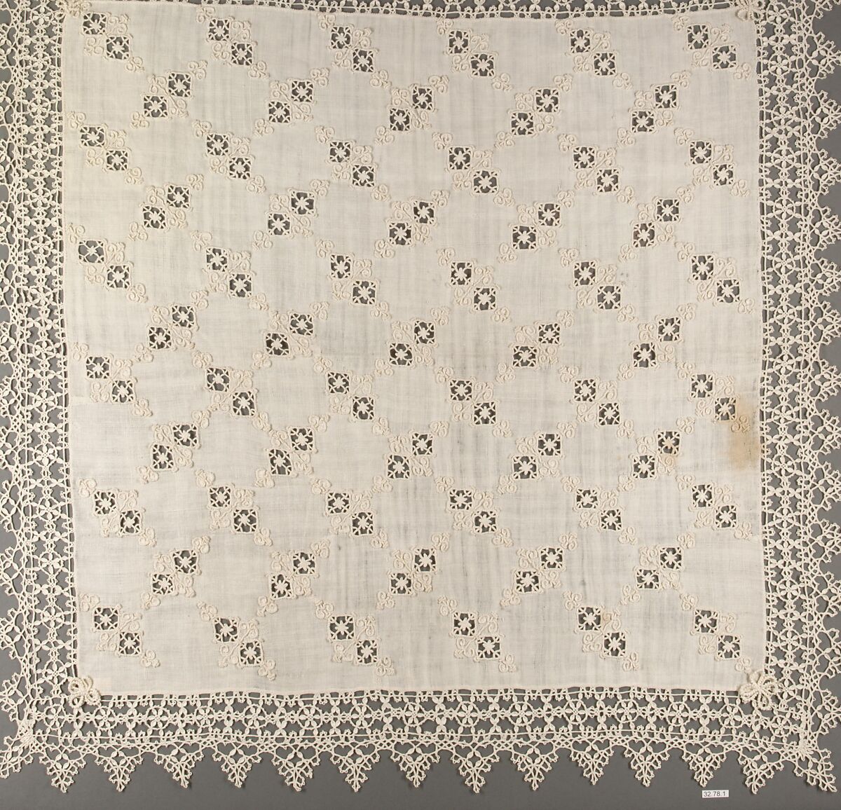 Cover, Linen, cutwork, Italian