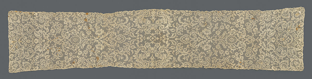 Scarf, Bobbin lace, Buckinghamshire point, cotton, British, Buckinghamshire