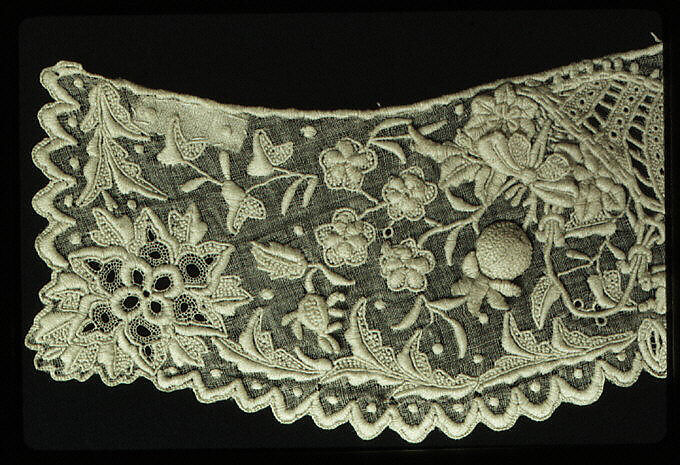 Cuffs (part of a set), Muslin, possibly French