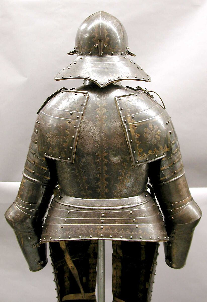 Three-Quarter Armor, Steel, leather, Italian, Brescia