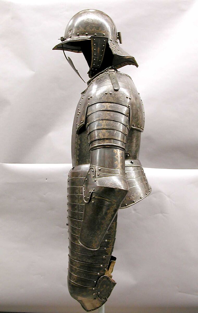 Three-Quarter Armor, Steel, leather, Italian, Brescia