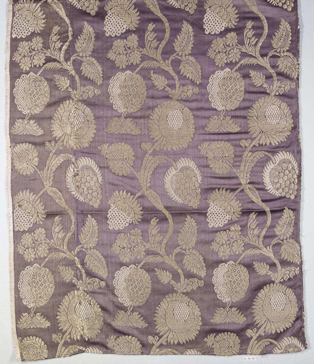 Piece, Silk and metal thread, Russian 