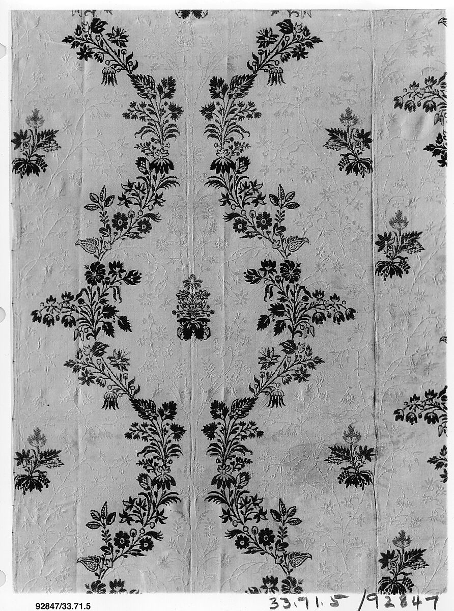 Christening blanket, Silk, British, London, Spitalfields