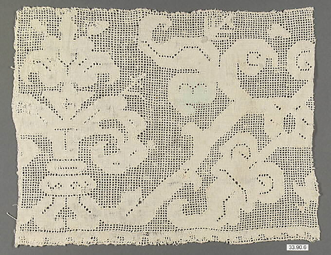 Fragment, Drawnwork, Italian, possibly Sicily 