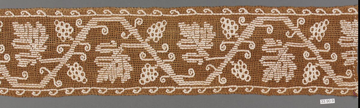 Border, Embroidered net, buratto, punto à rammendo, Italian