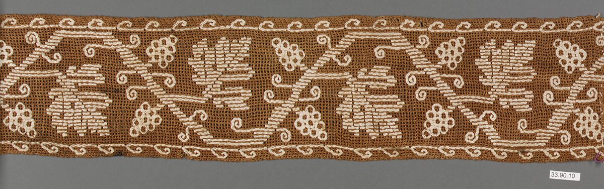 Border, Embroidered net, buratto, punto à rammendo, Italian