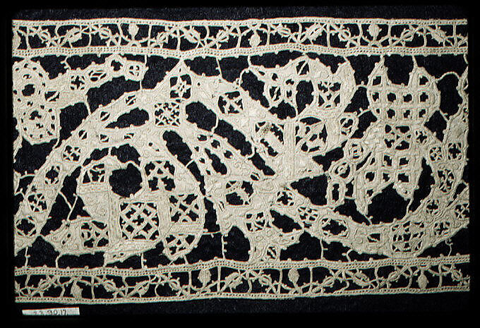 Border, Cutwork, punto in aria, linen, Italian
