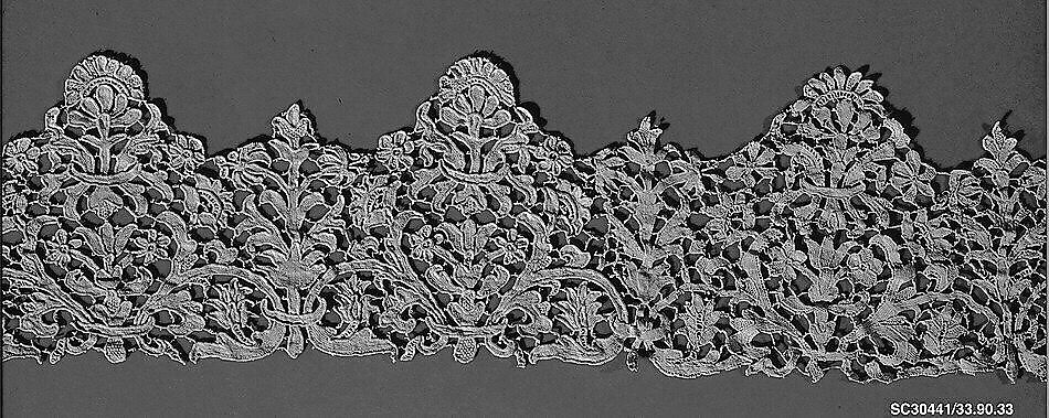 Edging, Needle lace, Italian 