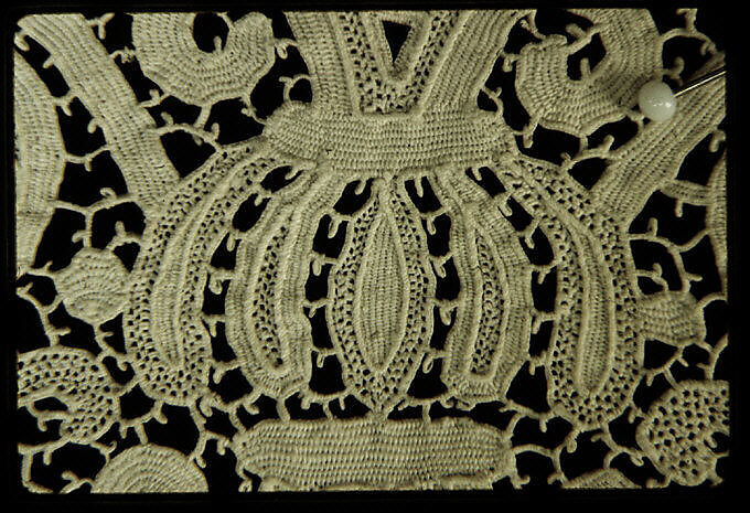 Flounce, Style of Bartolomeo Danieli (Italian, active Bologna and Siena 1610–1643), Needle lace, Italian