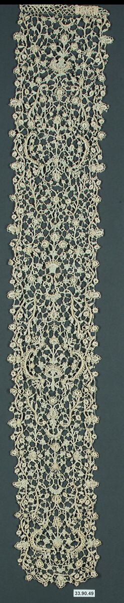 Lappet, Needle lace, Italian, Venice
