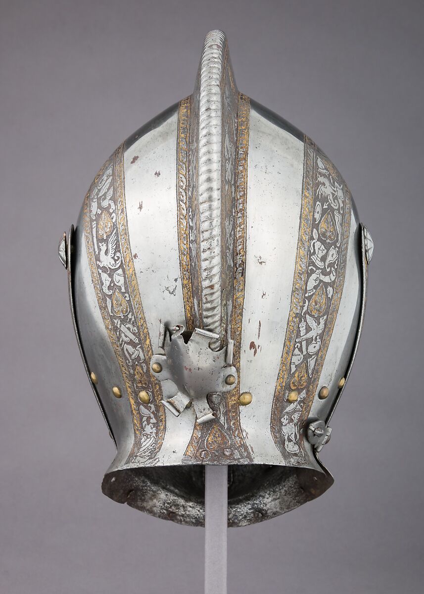 Armor, Steel, gold, leather, copper alloy, textile, Italian, probably Milan