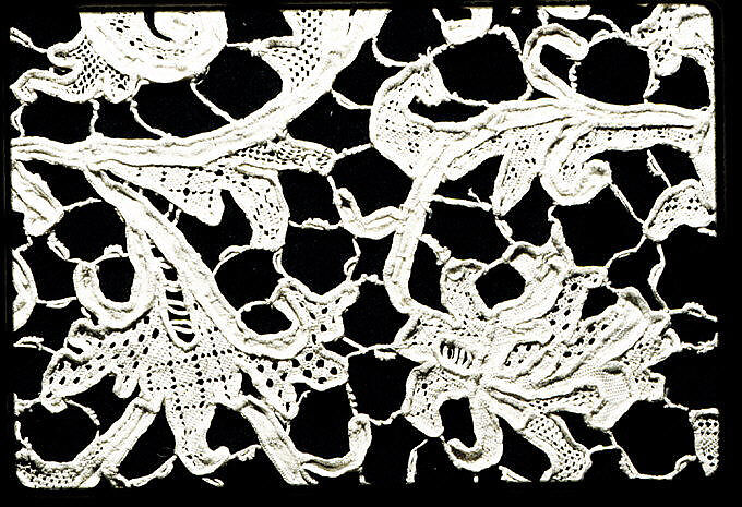 Border, Needle lace, mezzo punto, Italian