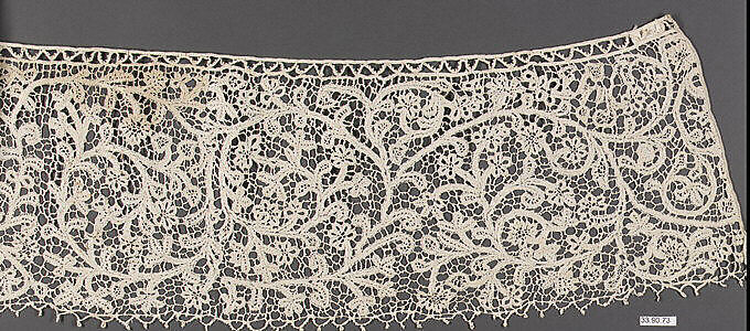 Flounce, Bobbin lace, Milanese lace, Italian 