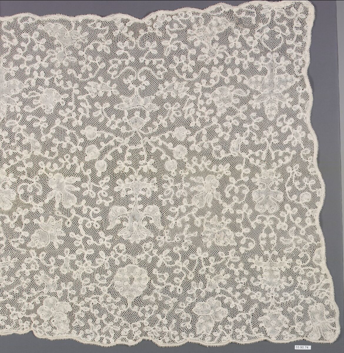 Flounce, Bobbin lace, Milanese lace, Italian or Netherlandish