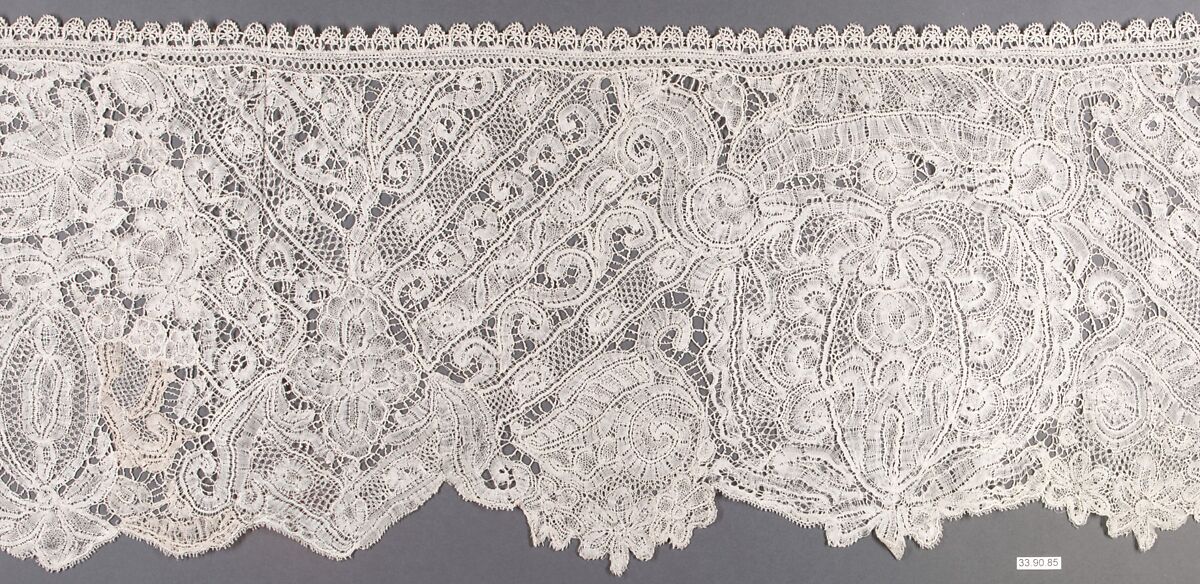 Flounce, Bobbin lace, Flemish, Brussels