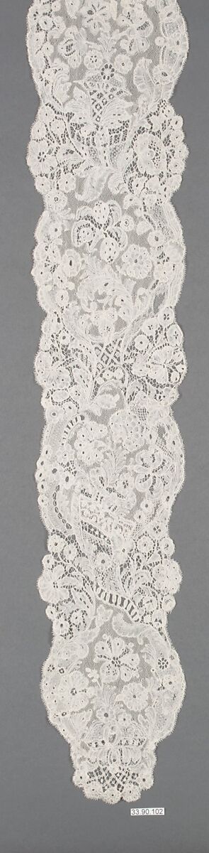 Lappets, Bobbin lace, point d'Angleterre, Flemish, Brussels