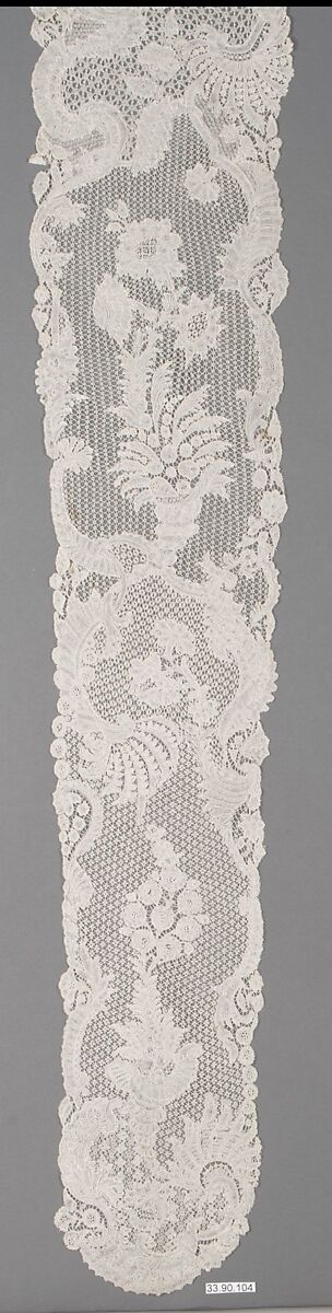 Lappet, Bobbin lace, Flemish, Brussels 