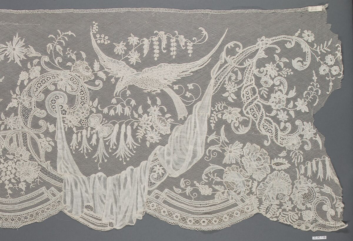 Flounce, Bobbin lace, Flemish, Brussels