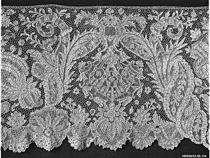 Flounce, Needle lace, French 