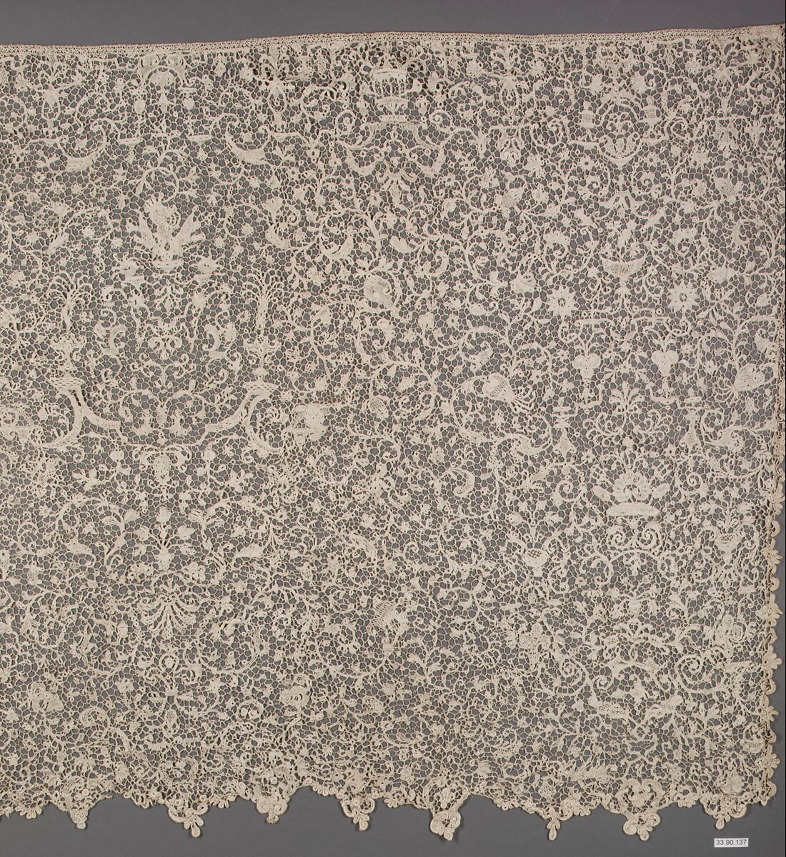 Flounce, Needle lace, French