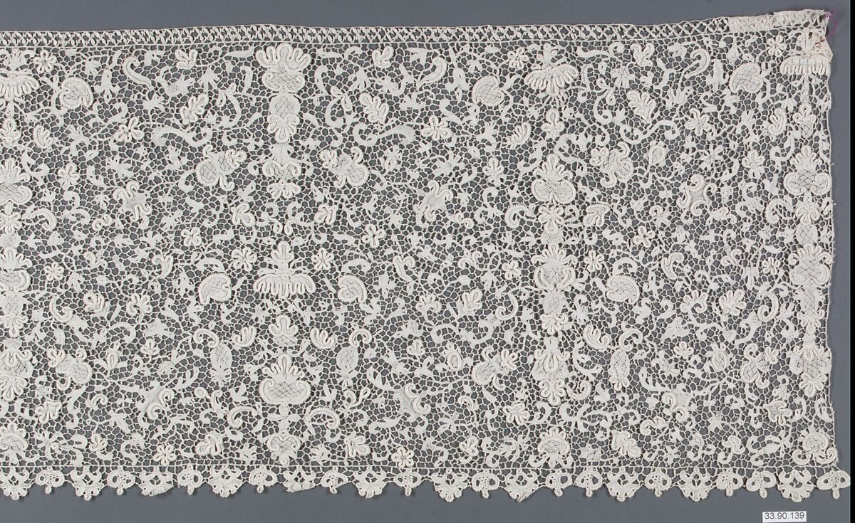 Flounce, Needle lace, French