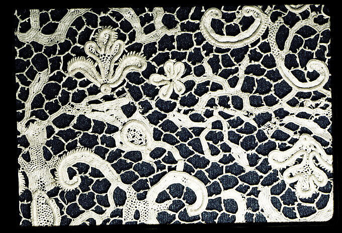 Lappet (one of a pair), Needle lace, French
