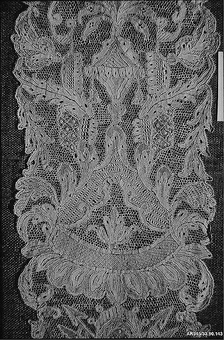 Pair of lappets, Needle lace, French