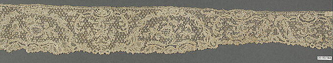 Edging, Needle lace, point d’Alençon, French 