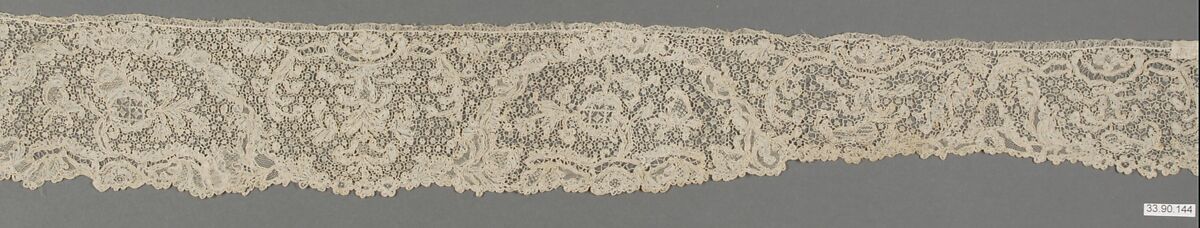 Edging, Needle lace, point d’Alençon, French
