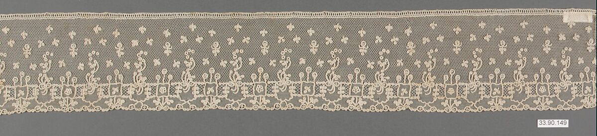 Edging, Needle lace, point d’Alençon, French