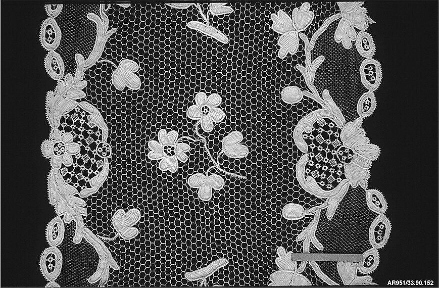Cravat, Needle lace, point d’Alençon, point d'Argentan, French