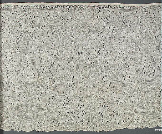 Flounce, Drawnwork, possibly Danish 