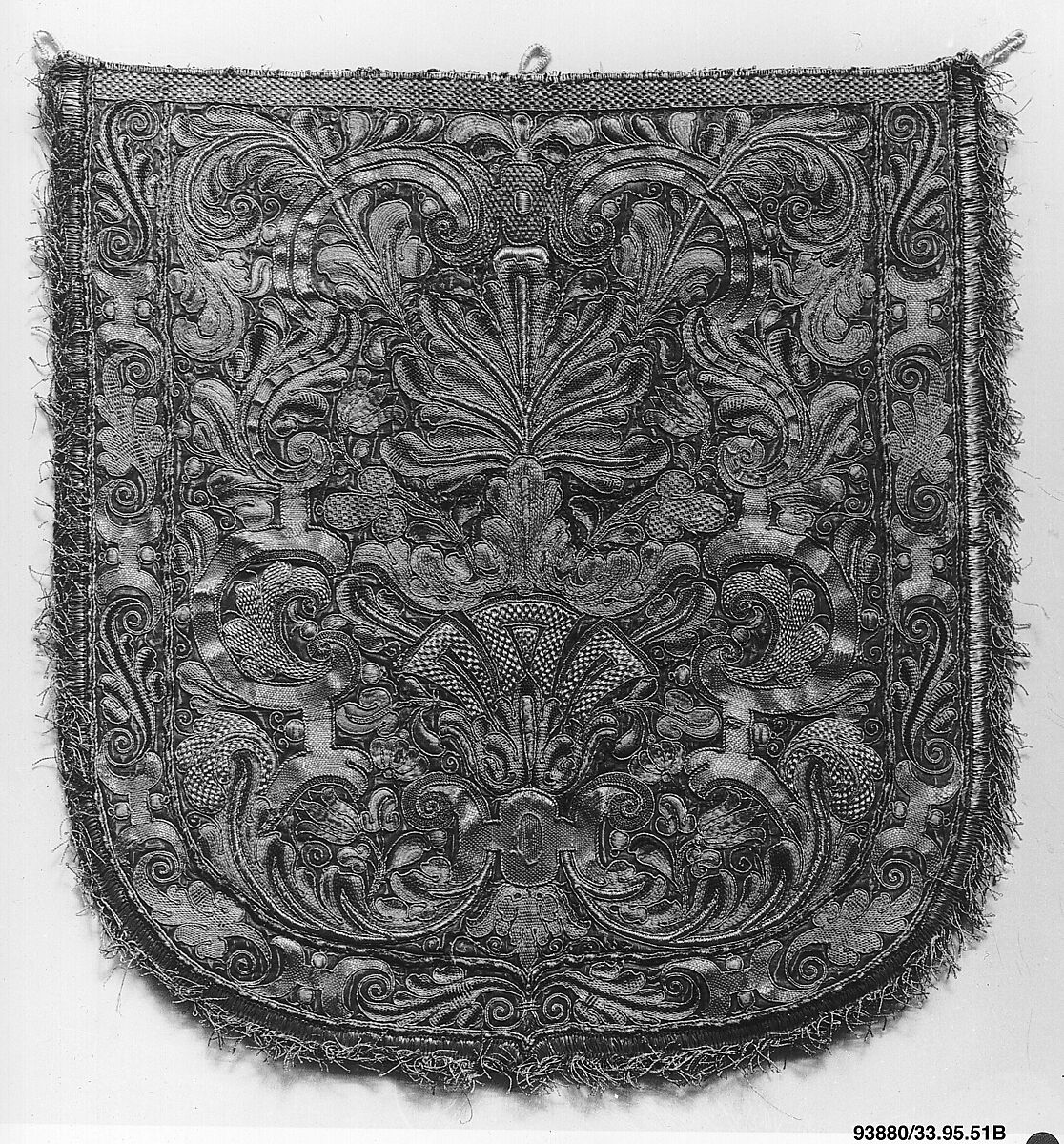 Hood, Silk and metal thread, Spanish 