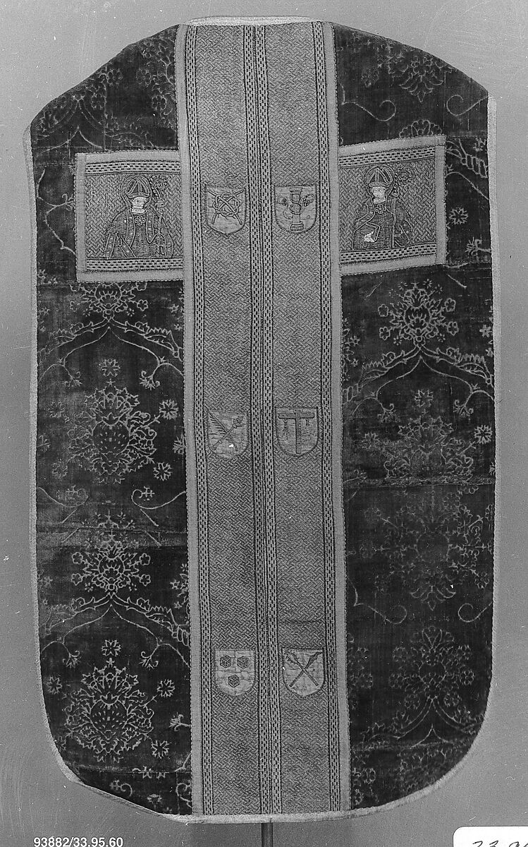 Chasuble, Silk and metal thread, Italian and Netherlandish 