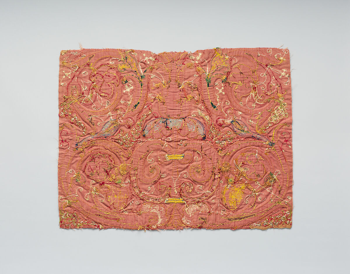 Apparel, Silk and metal thread on velvet, Spanish