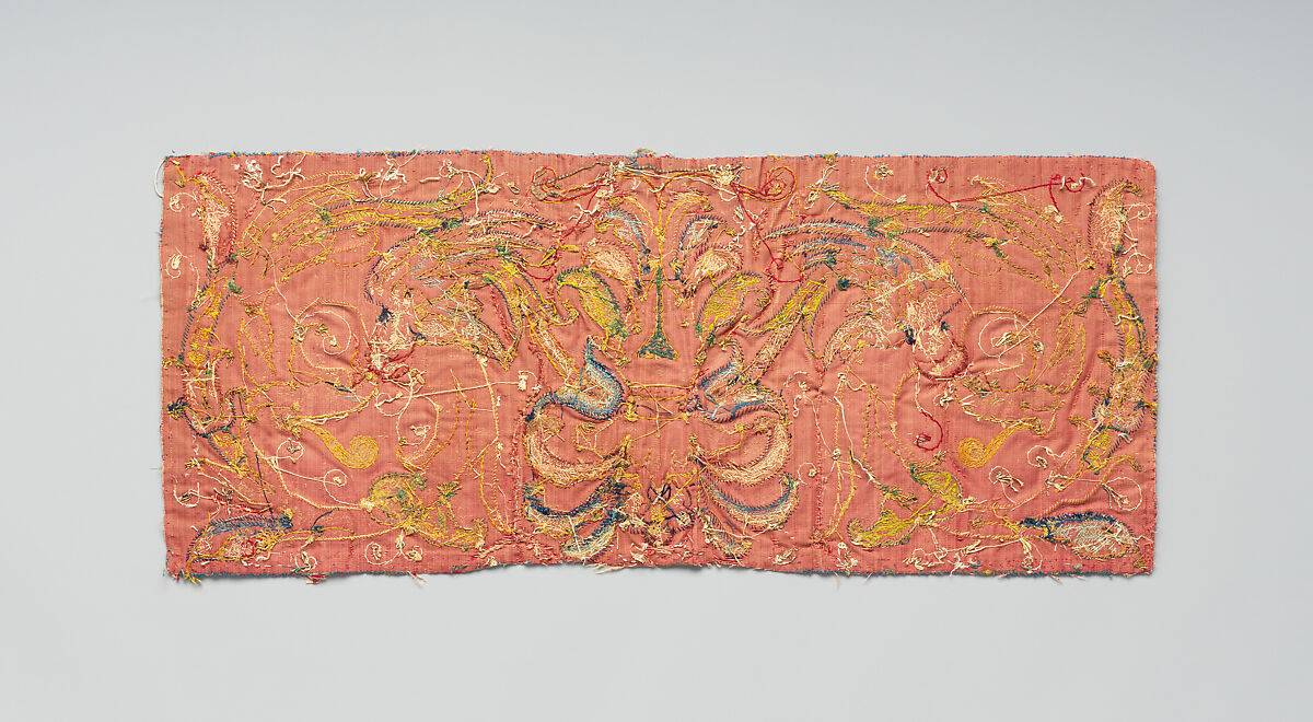 Apparel, Silk and metal thread on velvet, Spanish