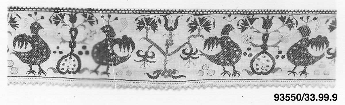 Border, Silk on linen, Greek Islands, Samos or Epirus 