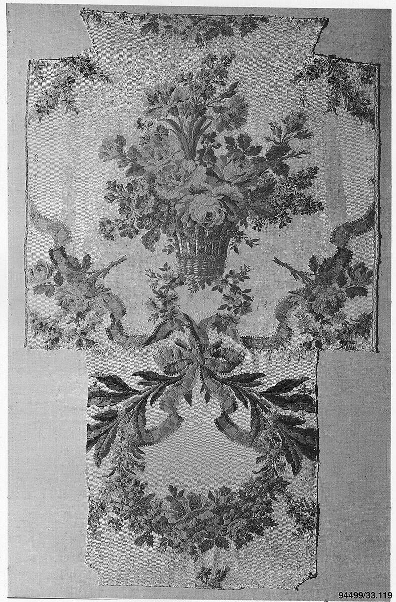 Woven silk upholstery for a chair, Philippe de Lasalle (French, 1723–1804), Silk, French, Lyons 