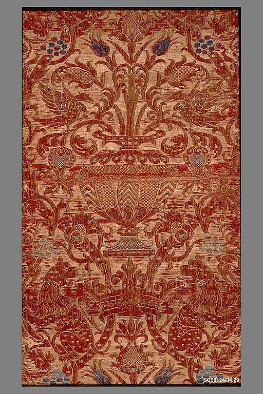 Panel, Silk and hemp, Spanish, Toledo 