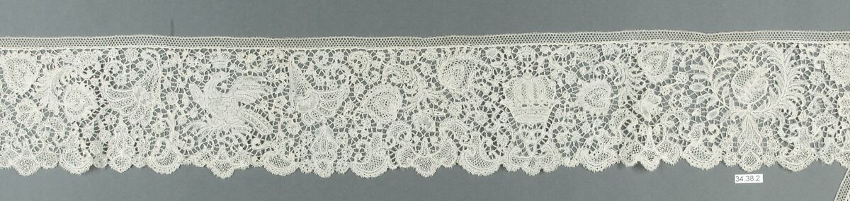 Border, Bobbin lace, point d'Angleterre, Flemish, Brussels