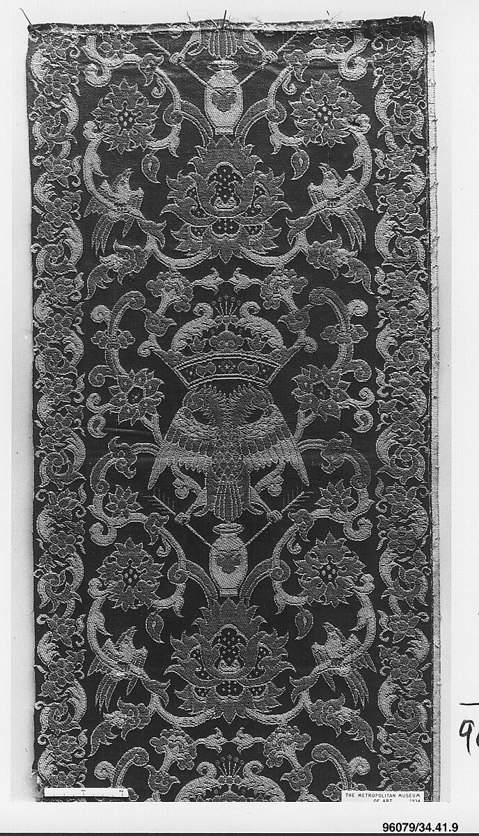 Piece, Silk and metal thread, Chinese, Macao, for Iberian market