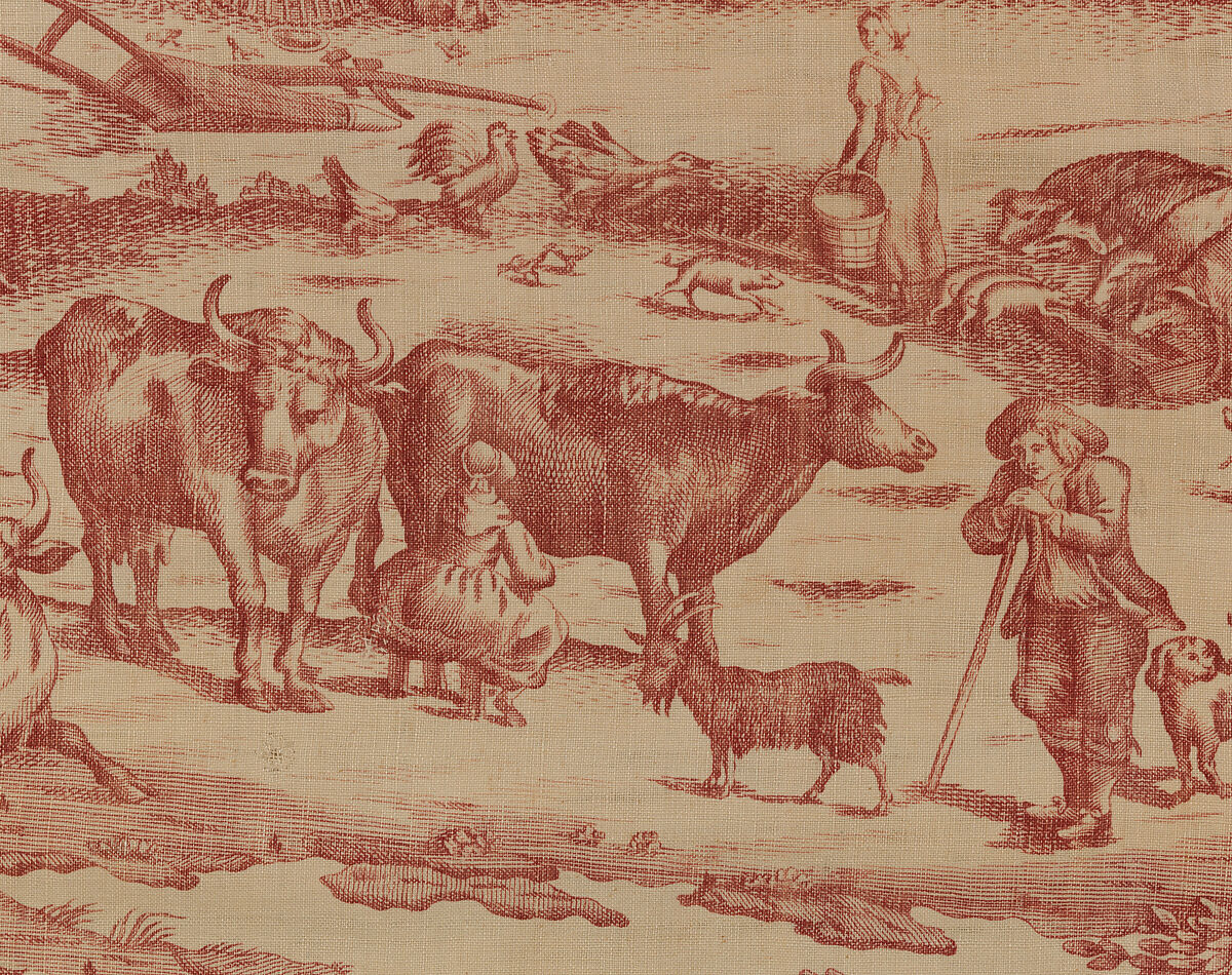 Piece, Cotton and linen, British