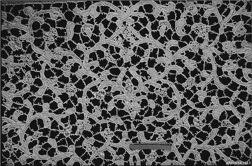 Cravat (one of a pair), Needle lace, Italian