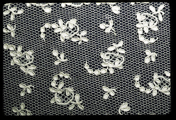 Lappet (one of a pair), Needle lace, point d’Alençon, French