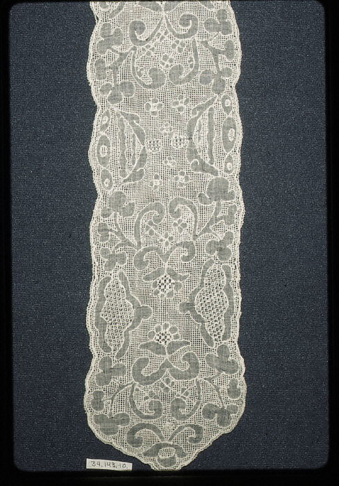 Lappet (one of a pair), Drawnwork, muslin, French or Danish 