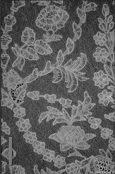 Cap crown, Bobbin lace, Brussels bobbin lace, point d'Angleterre, Flemish