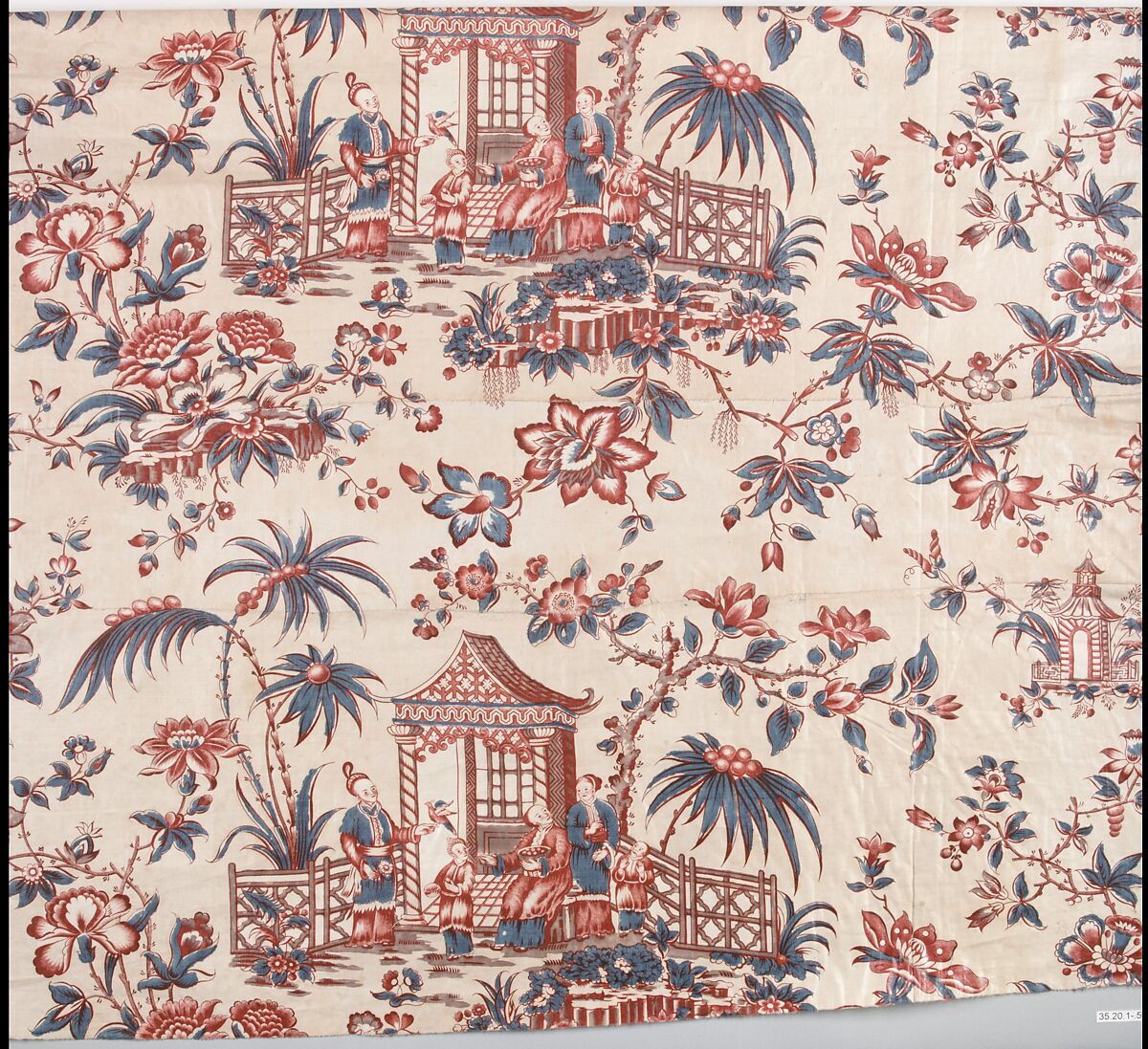 Fragments (5), Cotton, possibly French