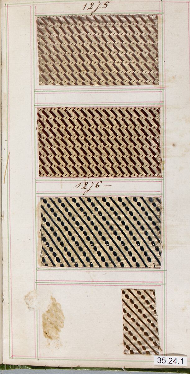 Textile Sample Book, French