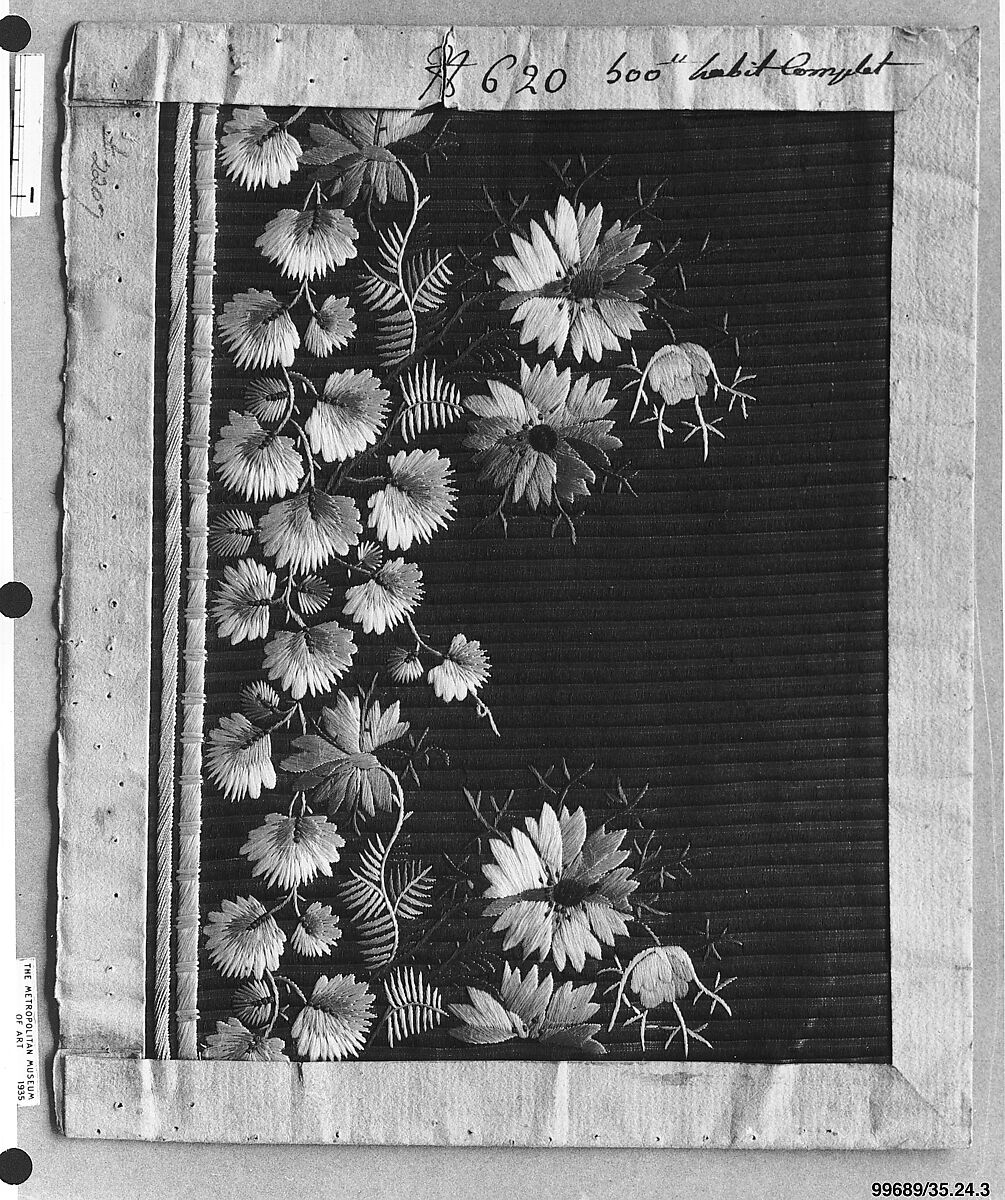 Sample, Style of Jean François Bony (French, Givors 1760–1825 Paris), Silk, French, Lyons